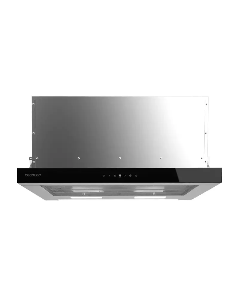 Campana Extractora 60cm, Cristal Negro, 550m3/h, A++, Control Táctil y Gestual de Cecotec