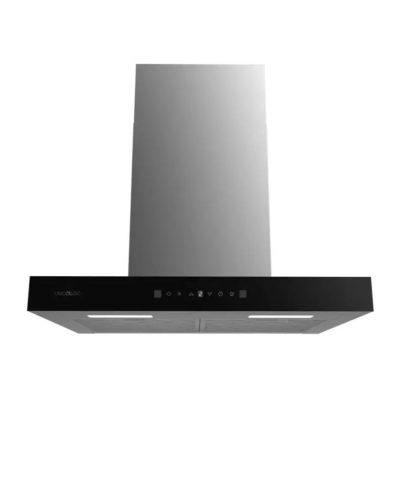 Campana Extractora 60cm Negra, Succión 550m3/h, A++, Control Táctil y Gestual de Cecotec