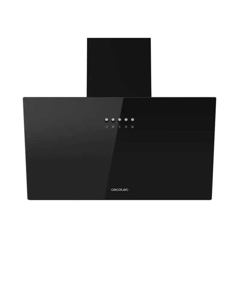Campana Extractora 60cm Vidrio Negro, Succión 350m3/h, Eficiencia Energética B de Cecotec
