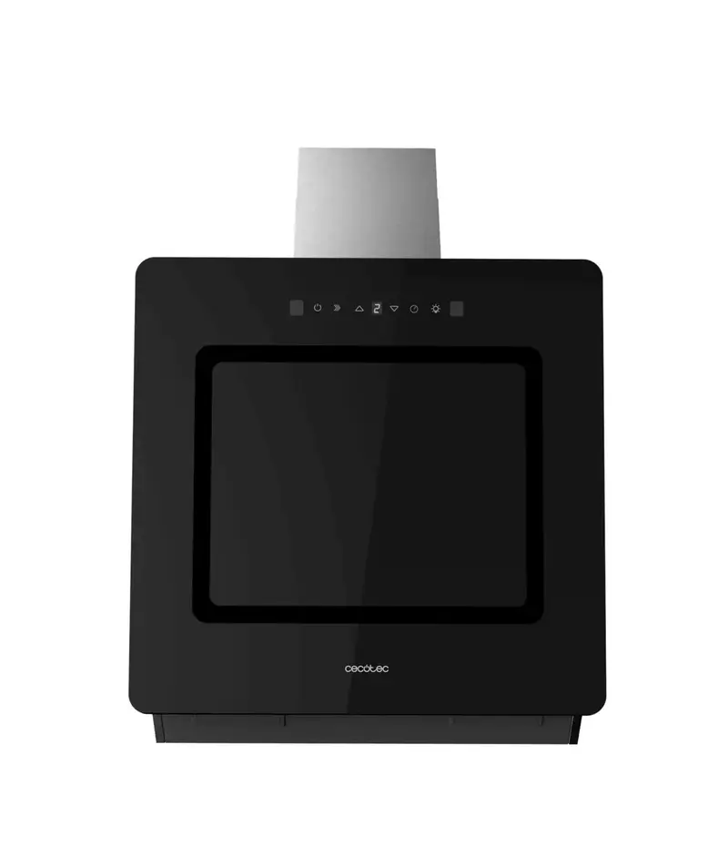 Campana Extractora 60cm Vidrio Negro, Succión 800m3/h, A++, Control Táctil de Cecotec