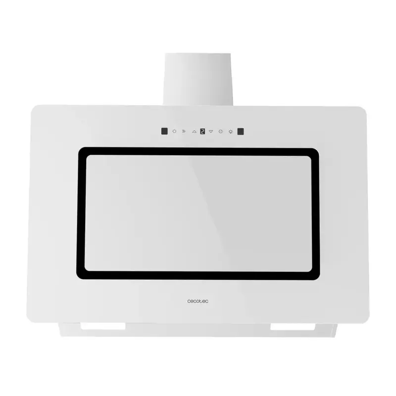 Campana Extractora 90cm Vidrio Blanco A++ con Control Táctil y Succión 800m3/h de Cecotec