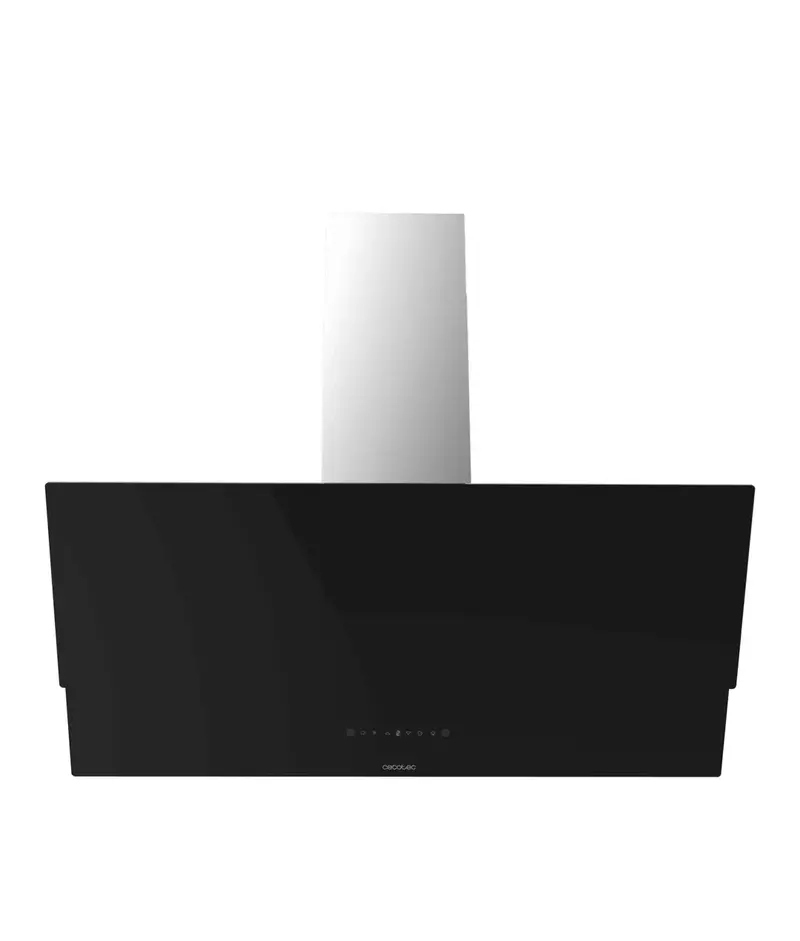 Campana Extractora 90cm Vidrio Negro, Alta Succión y Eficiencia Energética A++ de Cecotec