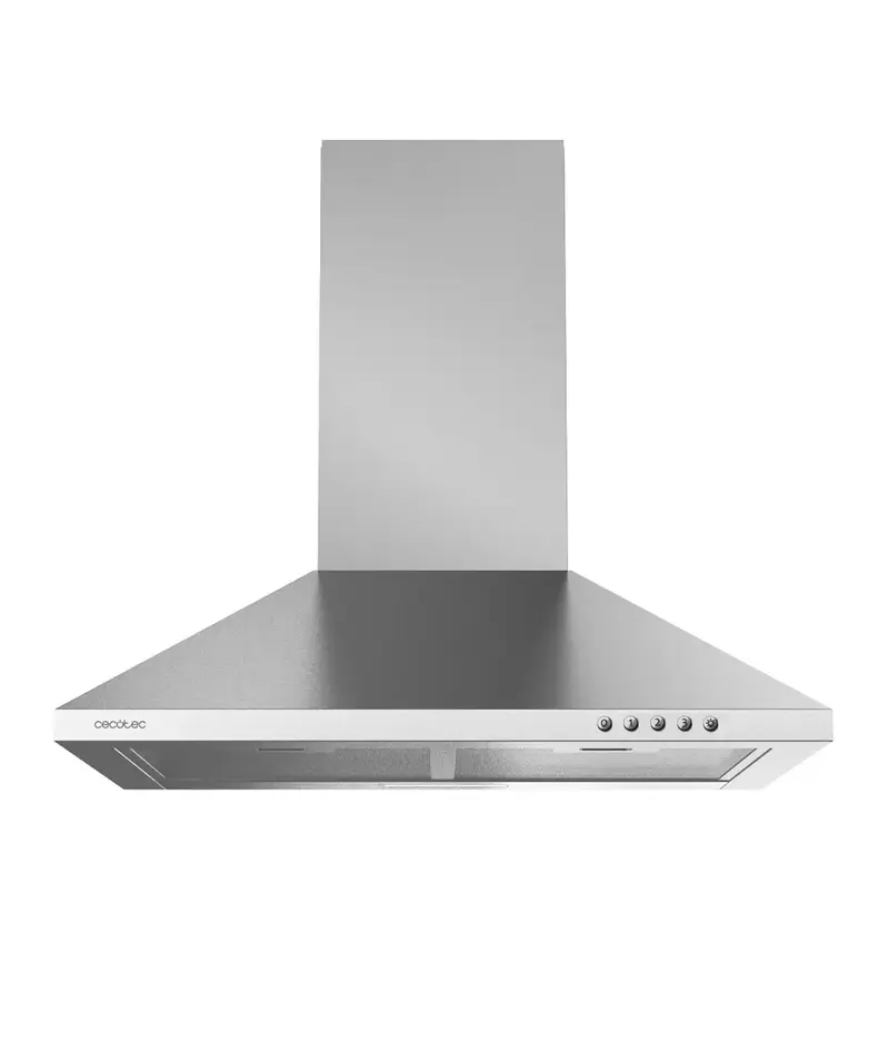 Campana extractora piramidal Bolero Flux PM 604300 Inox 60 cm 430m3h 3 niveles potencia y filtro aluminio de Cecotec