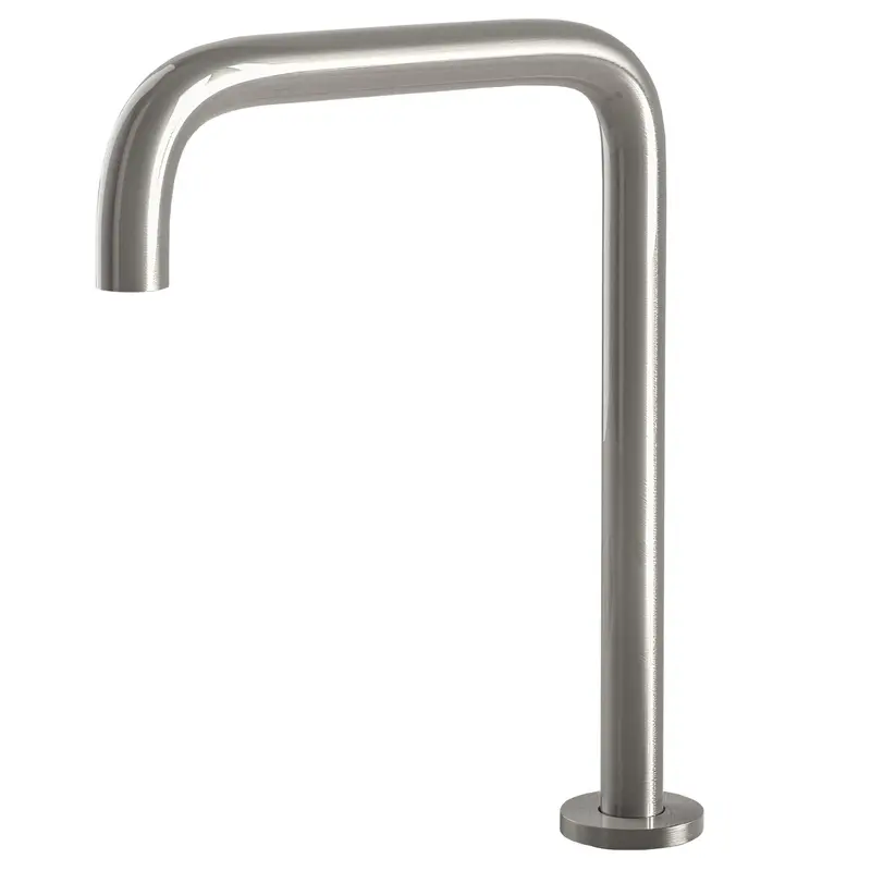 Caño de grifo en acero cepillado giro 360 grados encastrado minimalista Guadalope Valaz