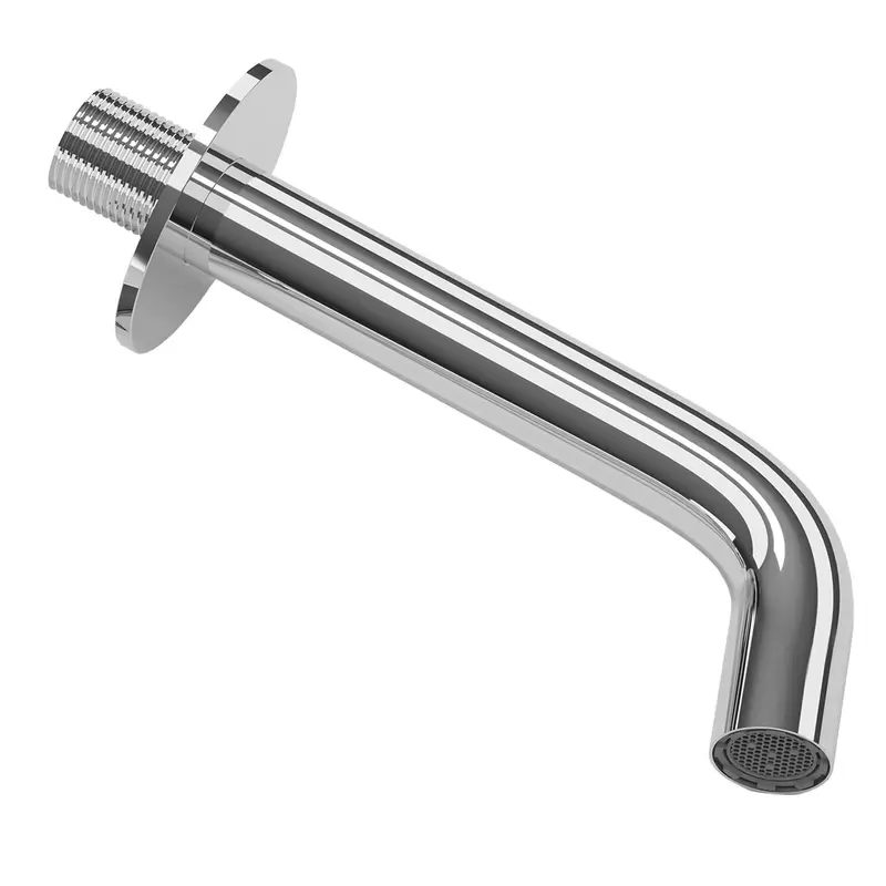 Caño de lavabo redondo empotrado 21 cm latón cromado de Valaz