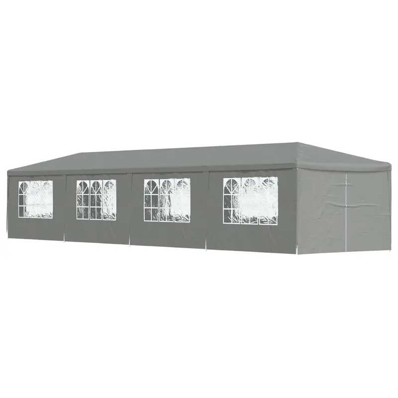 Carpa de Fiesta 1200 x 300 x 255 cm Gris Claro PE y acero