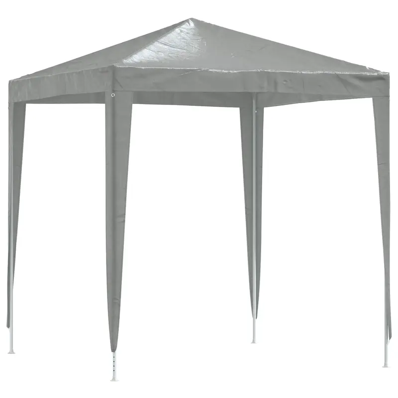 Carpa de Fiesta 200 x 200 x 240 cm Gris Claro PE y acero