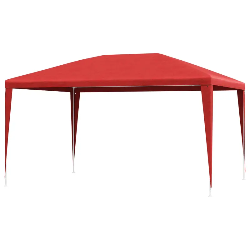 Carpa de Fiesta 400 x 300 x 255 cm Rojo PE y acero