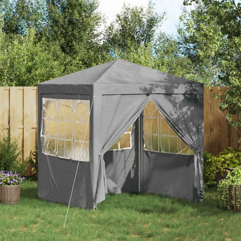 Carpa de Fiesta Gris Claro 200 x 200 x 240 cm PE y acero