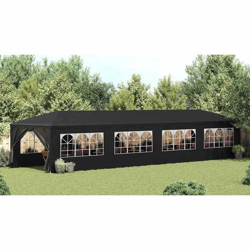 Carpa para fiestas gris antracita 3x12 m