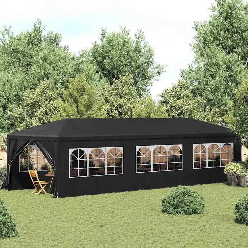 Carpa para fiestas gris antracita 3x9 m