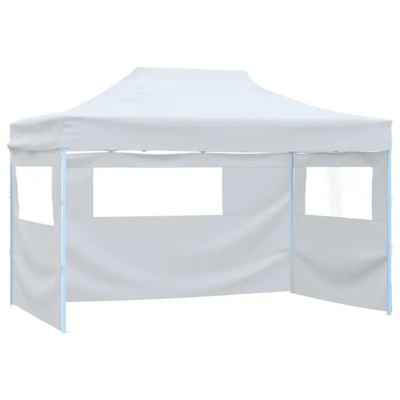 Carpa plegable para celebraciones con 3 paredes blanco 291x413x315 cm