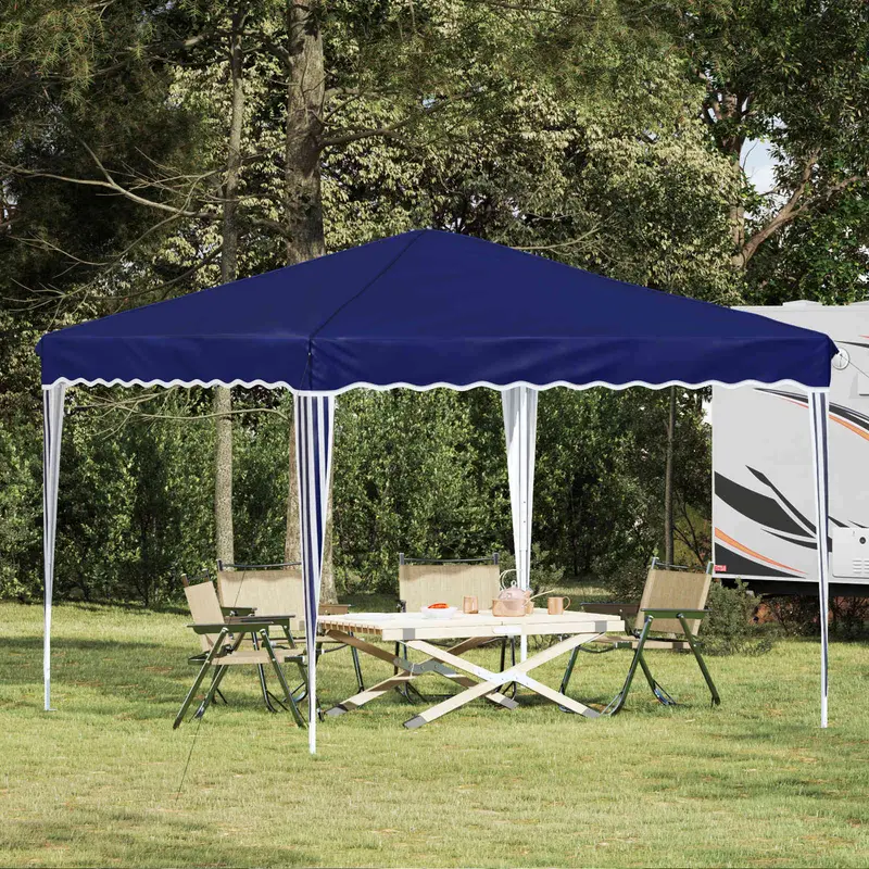 Carpa Plegable para Fiestas 288 x 288 x 245 cm Azul Tela Oxford