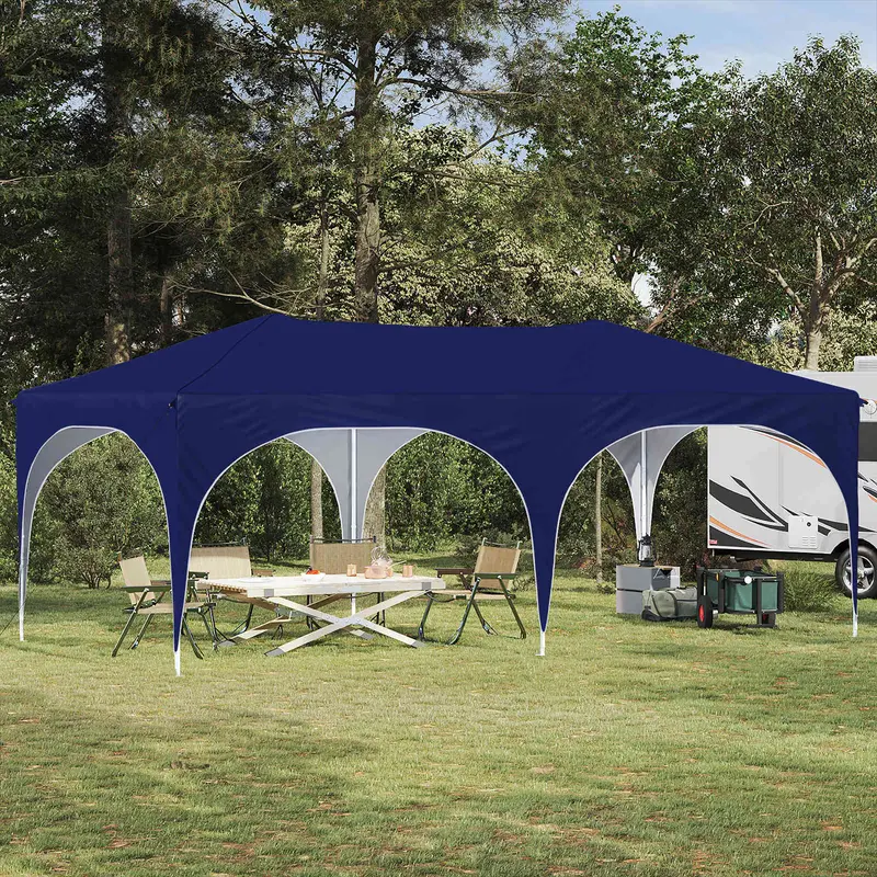 Carpa Plegable para Fiestas 575 x 288 x 245 cm Azul Tela Oxford