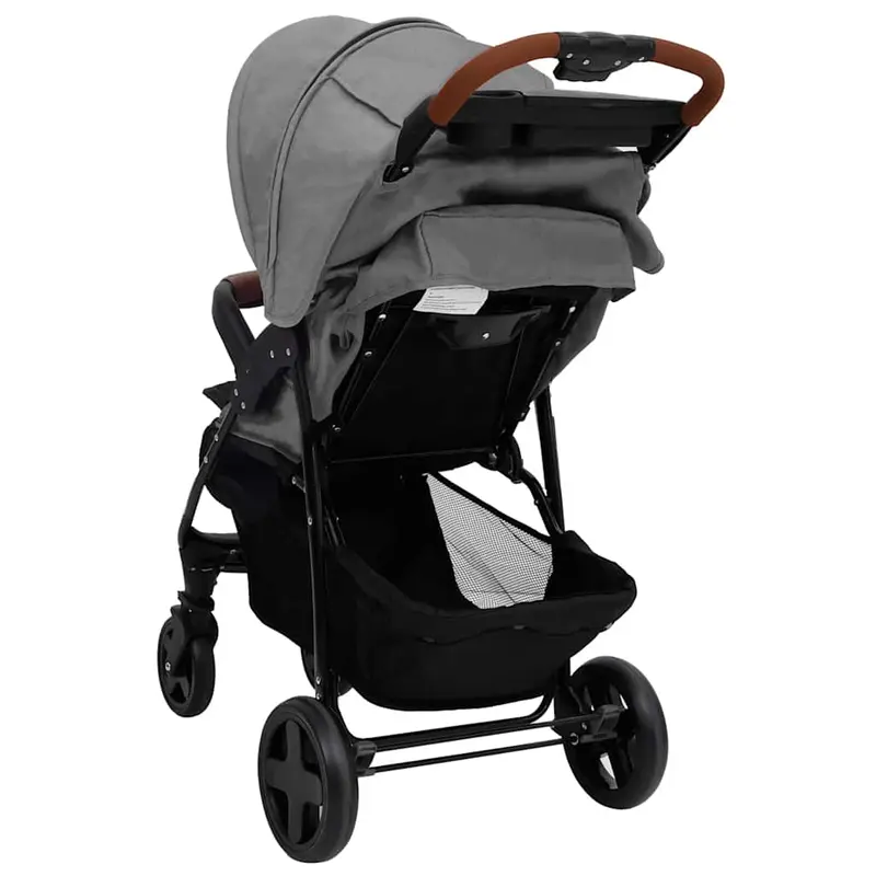 Carrito de bebés 2 en 1 de acero gris claro