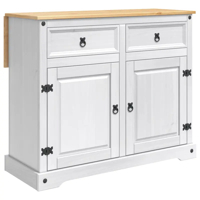 Carro de Cocina 2 pcs y Cera de Miel 112 x 70 x 91,5 cm