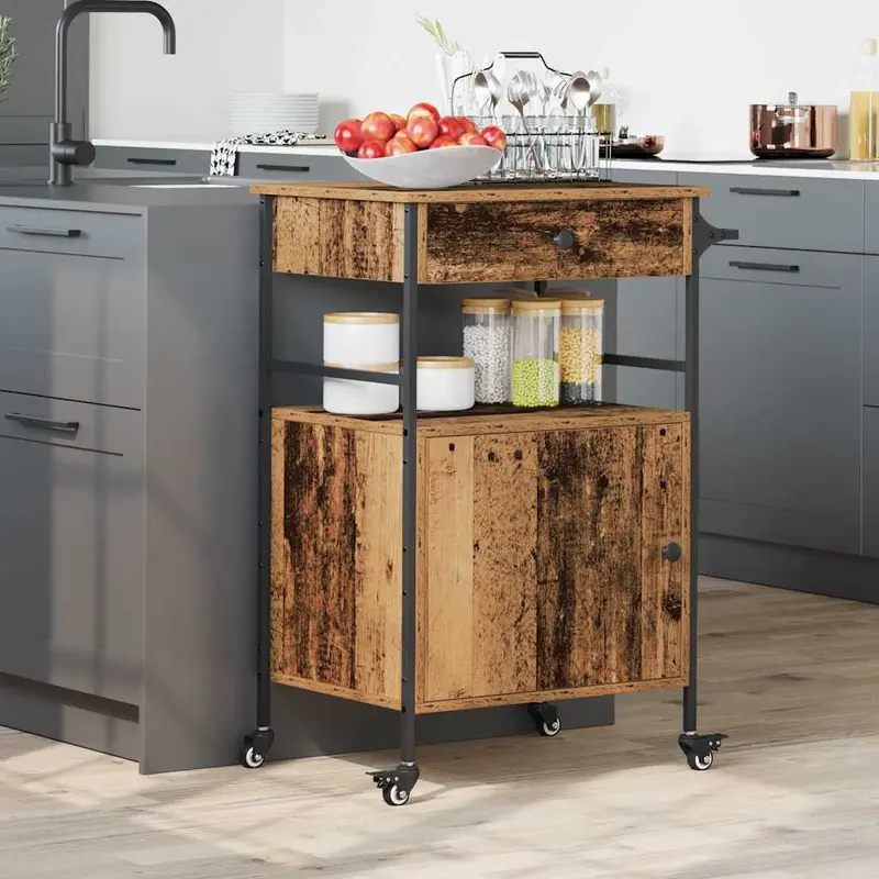 Carro de Cocina Madera vieja 56 x 43 x 89,5 cm