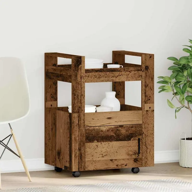 Carro de Cocina Madera vieja 60 x 45 x 80 cm