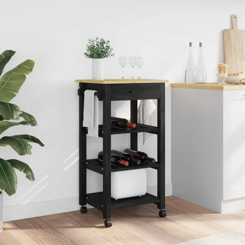 Carro de Cocina MONZA Negro 48 x 40 x 88,5 cm