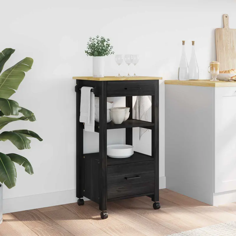 Carro de Cocina MONZA Negro 48 x 40 x 88,5 cm