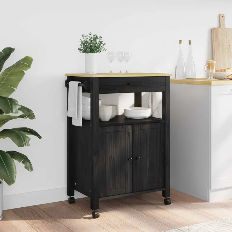 Carro de Cocina MONZA Negro 60 x 40 x 88,5 cm