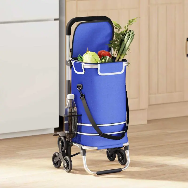 Carro de compras Azul 47 x 39 x 100,5 cm Tela Oxford