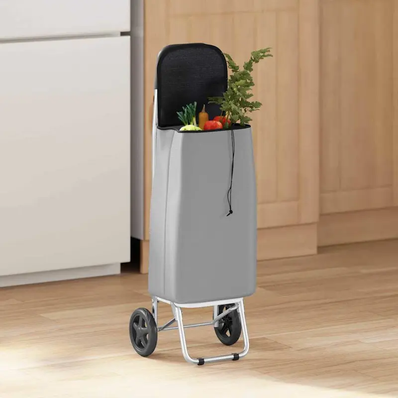 Carro de compras Gris 35 x 28 x 92 cm Tela Oxford