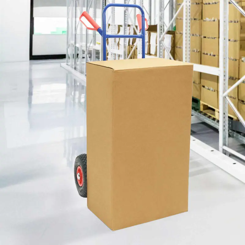 Carro de mano extensible Azul y Rojo 49,5 x 53 x 114 cm Acero