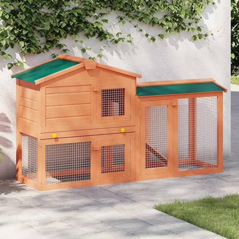 Casa de animales grande jaula conejera de madera