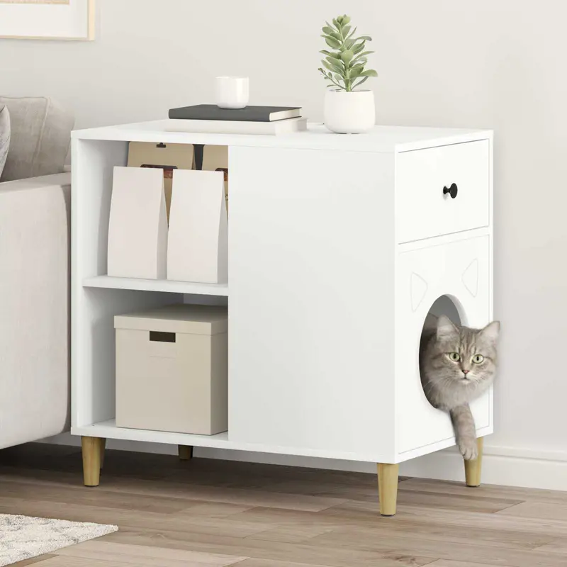 Casa para Gatos 72 x 42.5 x 70 cm Madera de ingeniería
