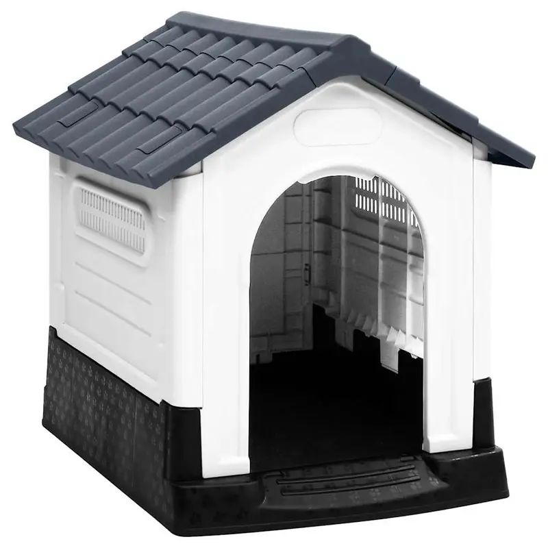 Casa para perro gris 57x68x66 cm polipropileno
