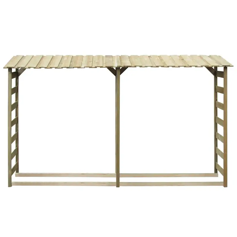 Caseta para leña madera de pino impregnada 300x44x176 cm