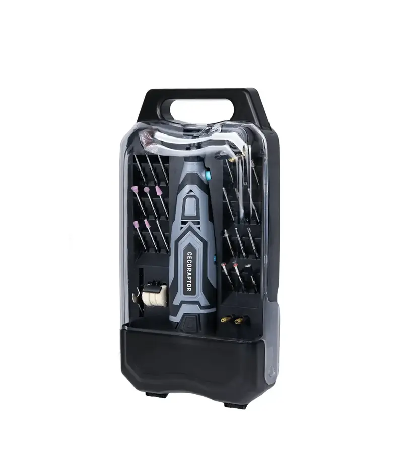 CecoRaptor Multiherramienta rotativa precisión 12V 1500mAh 25000 rpm 60 accesorios y autonomía 60 min Cecotec