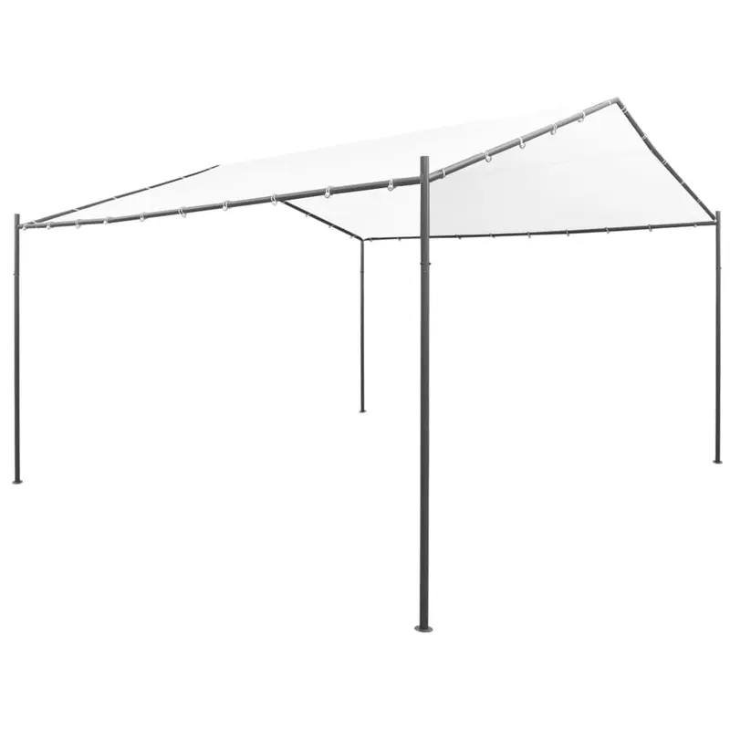 Cenador de jardín blanco 400x400x260 cm 180 g/m²
