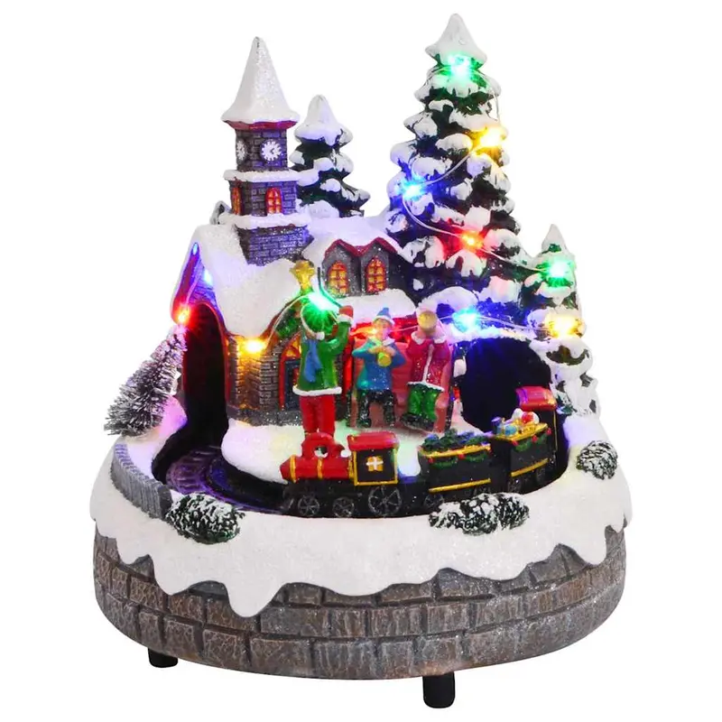 Centro de Mesa Navideño Multicolor 16 x 16 x 19 cm Resina