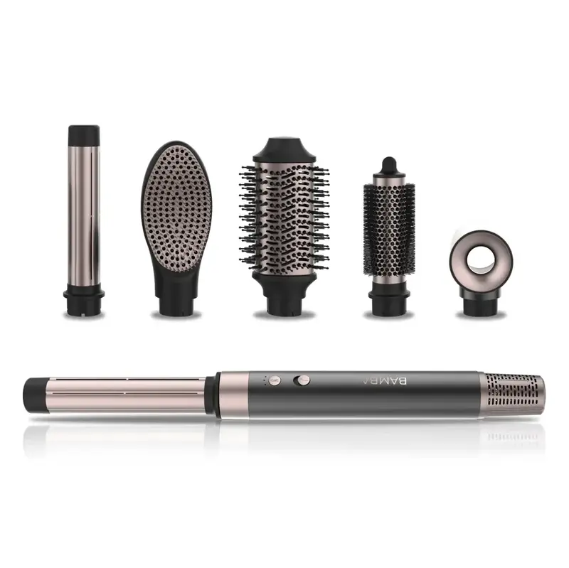 Cepillo de aire Moldeador Bamba CeramicCare AirGlam original 6 en 1 con tecnología Coanda y motor Brushless Cecotec