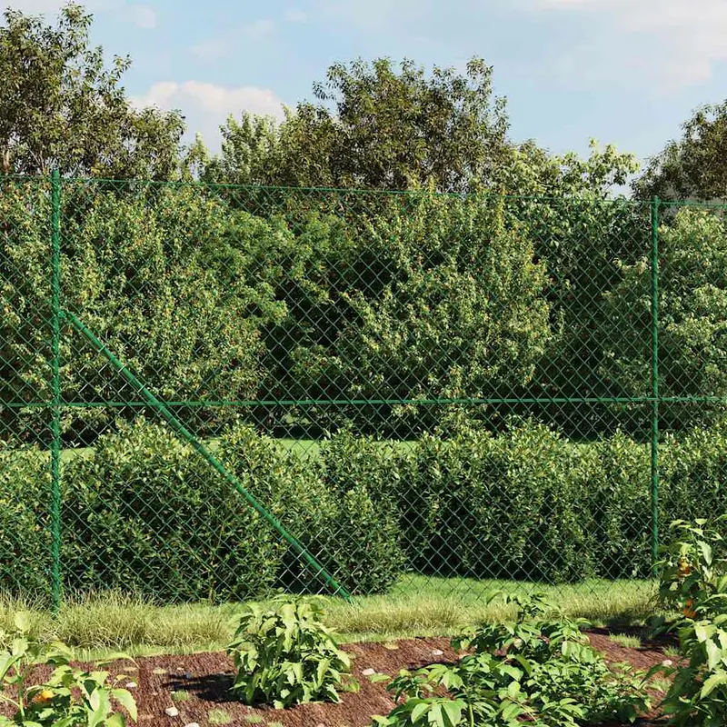 Cerca de alambre con brida verde 1,4x10 m
