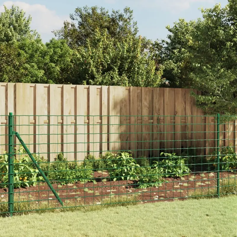 Cerca de alambre con brida verde 1x10 m