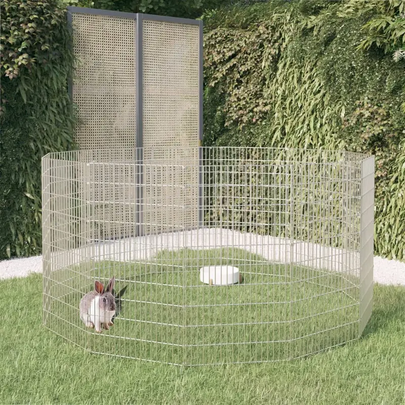 Cercado para animales de corral (12 paneles, 54 x 100 cm, hierro galvanizado)
