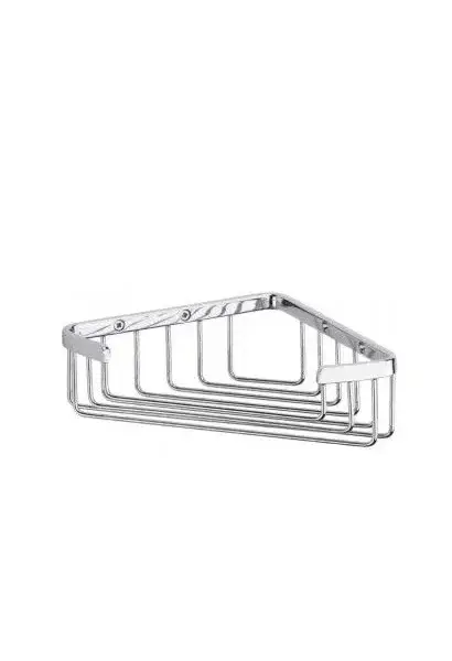 Cesta Esquinera de Baño Acero Inoxidable Cromado Luxe Unisan