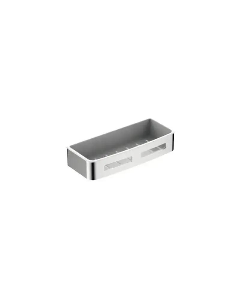 Cesta rectangular de baño de acero inoxidable con acabado brillante B8000 de Aquore