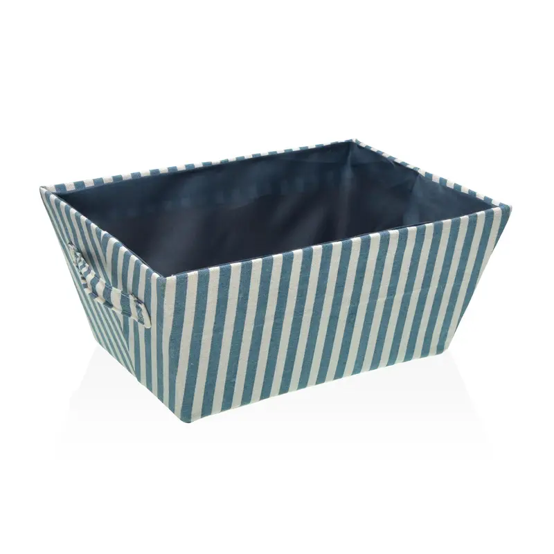 CESTA RECTANGULAR RAYAS  AZUL