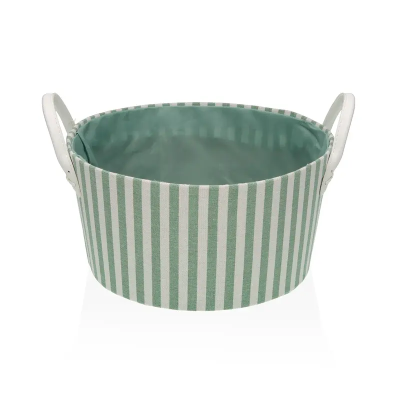 CESTA REDONDA RAYAS VERDE
