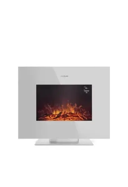Chimenea Eléctrica Cecotec Ready Warm 2700 de 26 pulgadas Blanca con Soporte
