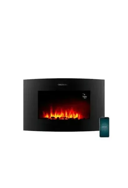 Chimenea Eléctrica Cecotec ReadyWarm 3550 Curved – 35 pulgadas con Wifi