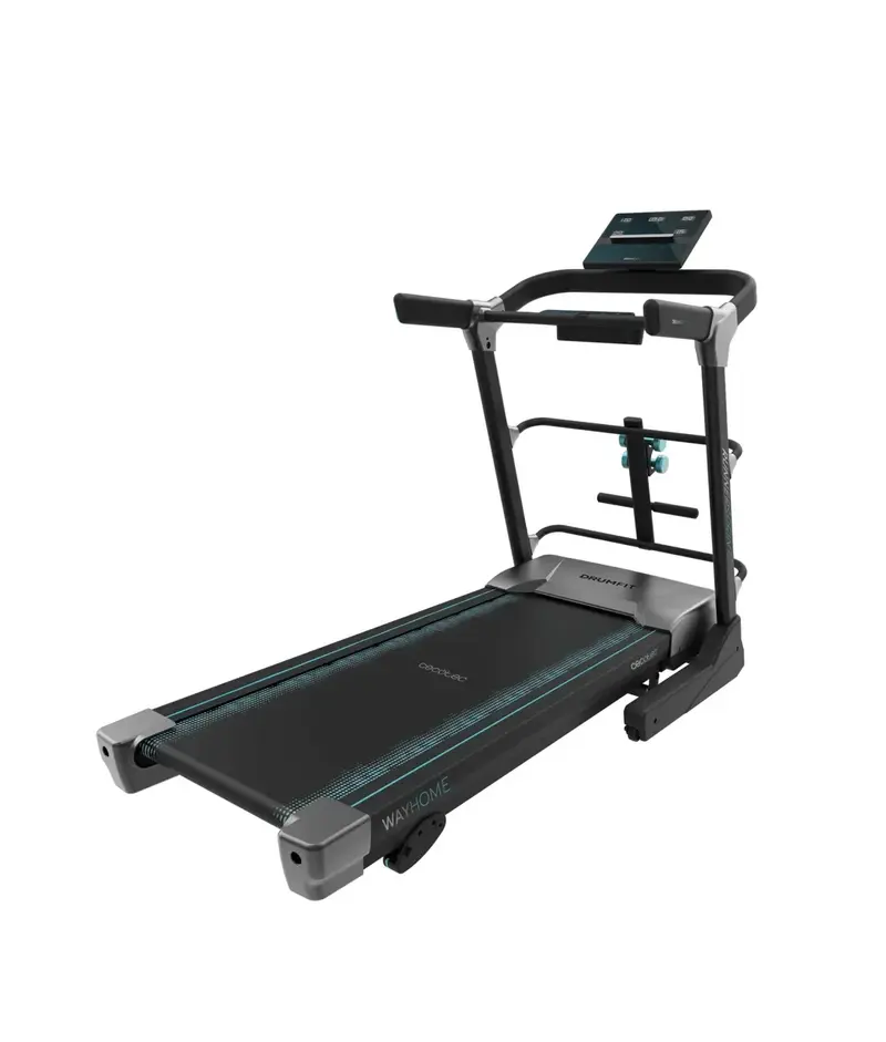 Cinta de Correr plegable 2200W con amortiguación y accesorios para entrenamiento completo Cecotec