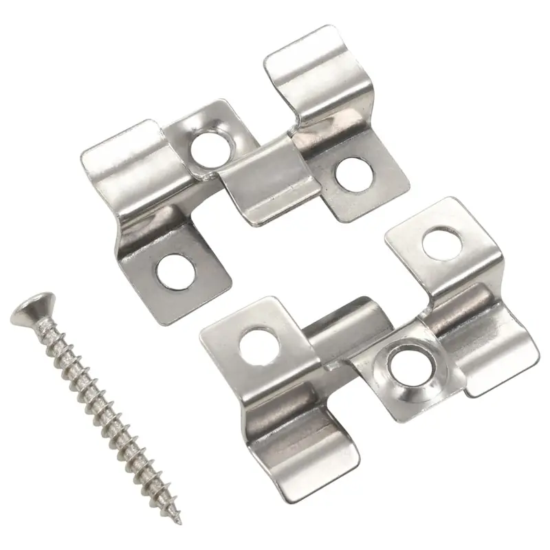 Clips de plataforma 100 uds y 200 tornillos de acero Inoxidable