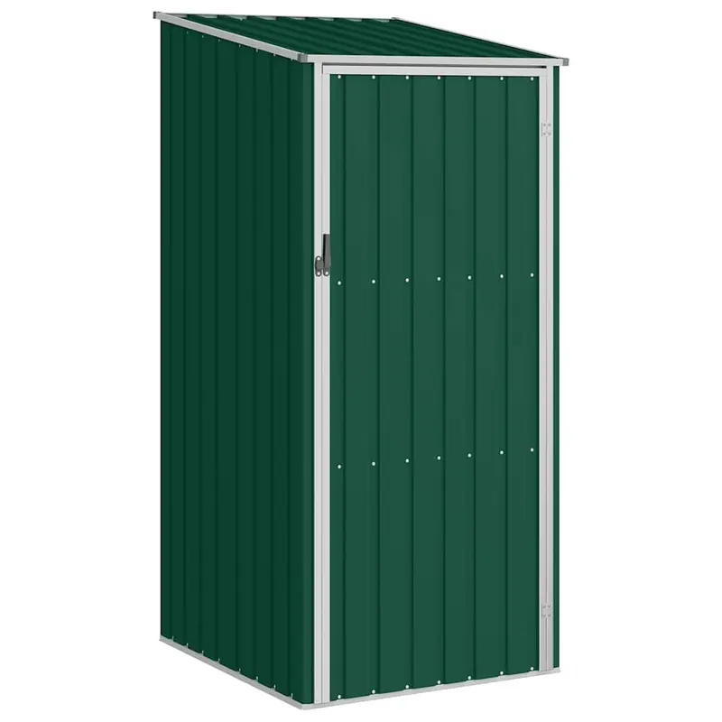 Cobertizo de jardín verde acero galvanizado 87x98x159 cm