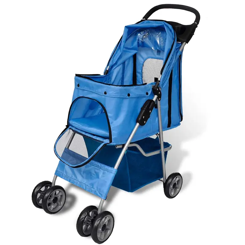 Cochecito para perros 15 kg azul
