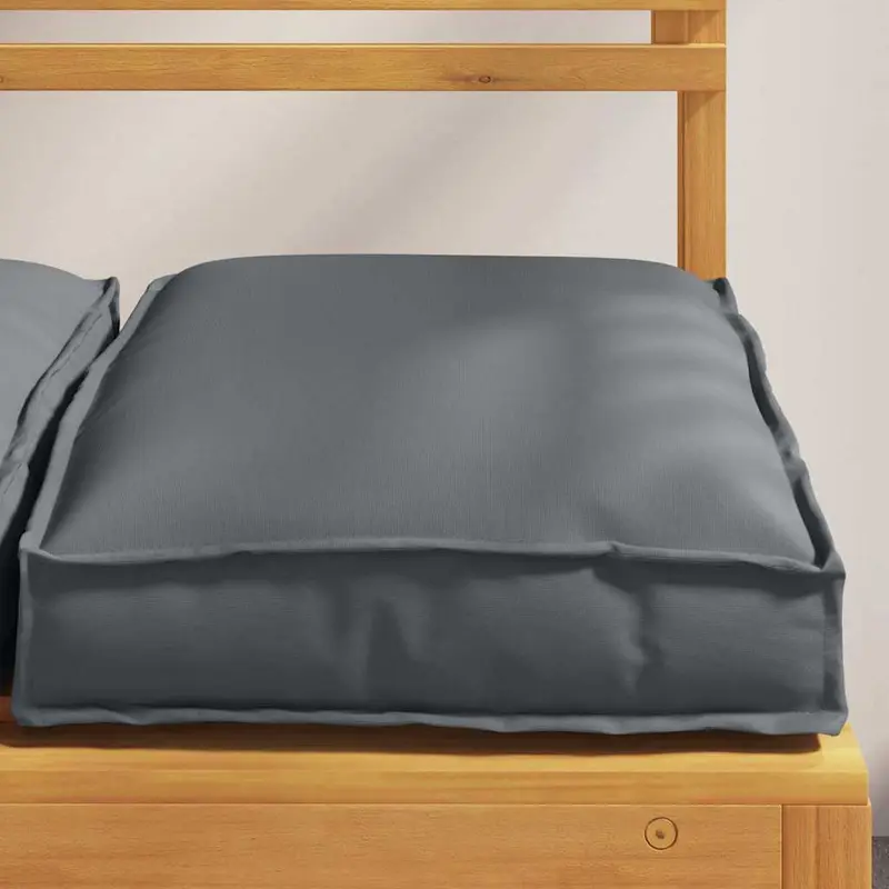 Cojín 2 pcs Antracita 40 x 40 x 8 cm Tela Oxford
